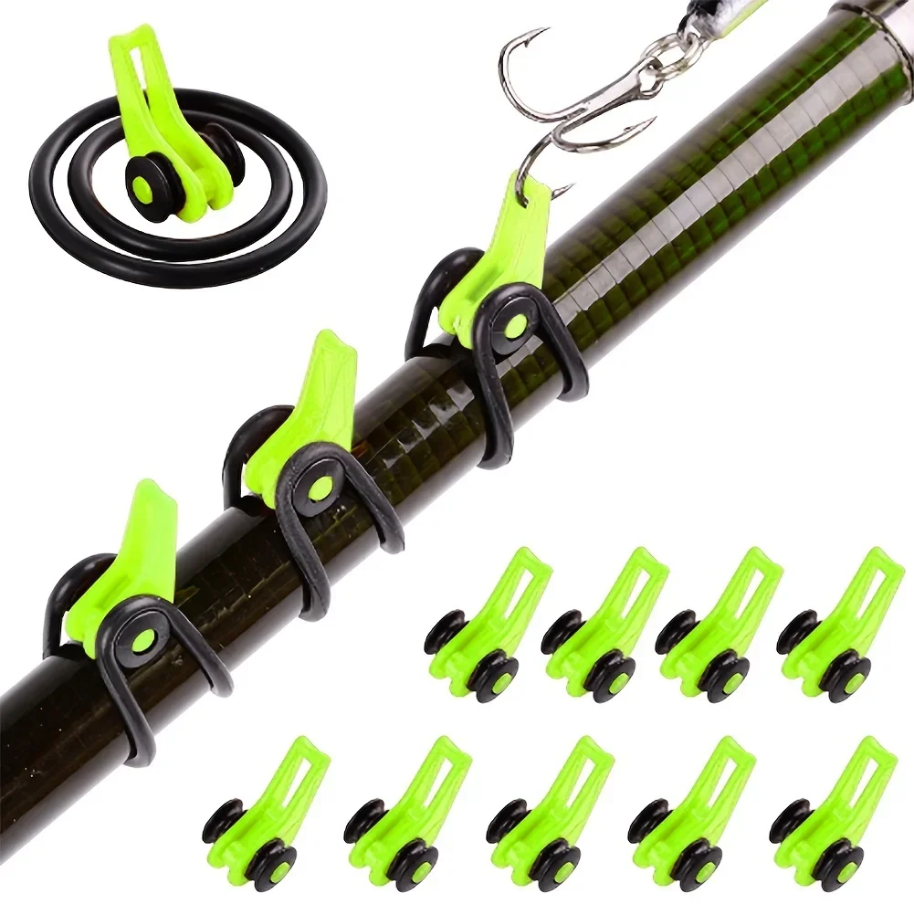 Fishing Hook Jig - 10 stks/partij Hengel Pole Hook Keeper